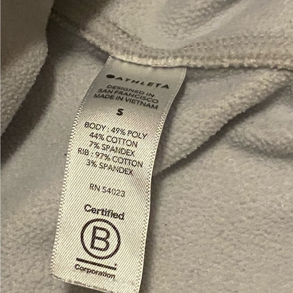 Athleta Triumph Hoodie Soft Gray Beige Camo Size Small—See Description - Picture 5 of 7